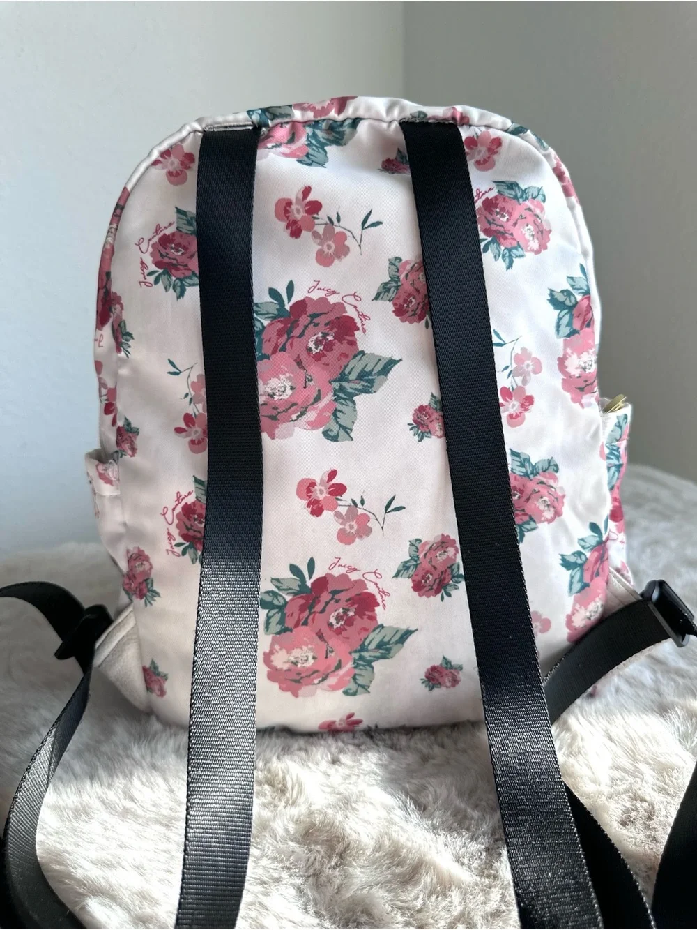 Juicy Couture White Floral Mini Backpack